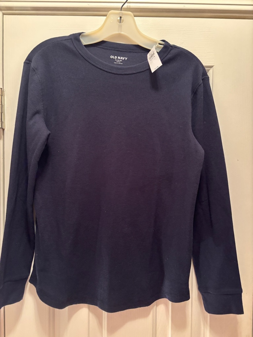 Old Navy Navy Waffle-Knit Long Sleeve Tee for Kids